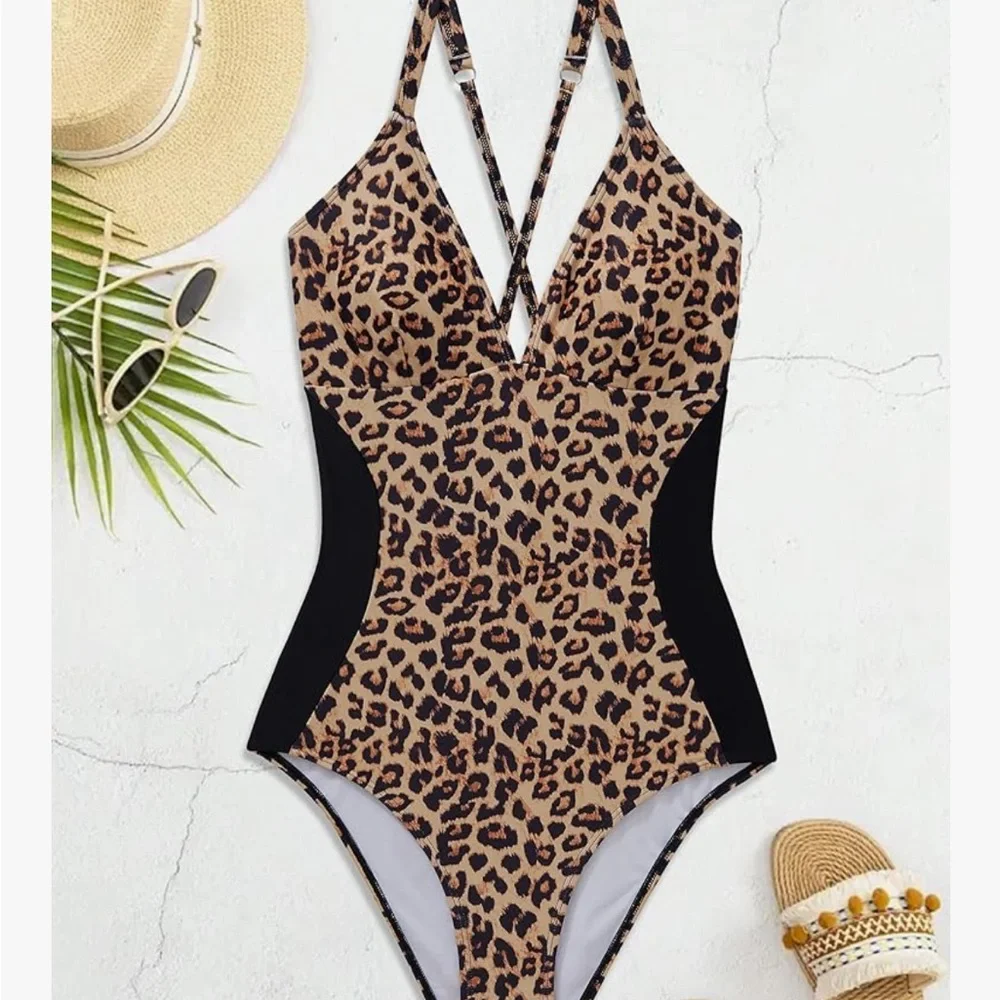 Leopard Print One-Piece Swimsuit - Picture 8 of 11